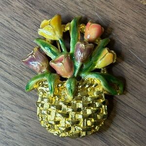 Flower Bunch Brooch Pin